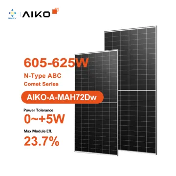 Aiko Black Monocrystalline Solar Panels: 605W to 625W Power Output