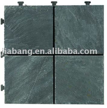 Slate outdoor interlocking flooring with PE base-JBT002
