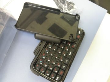 Black 180mah Apple 3gs Bluetooth Iphone Sliding Keyboard For Mobile Phone