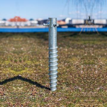 Galvanized solar ground anchor screws