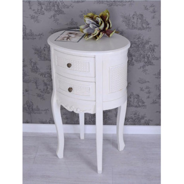 Vintage Bedside Table White Nightstand Shabby