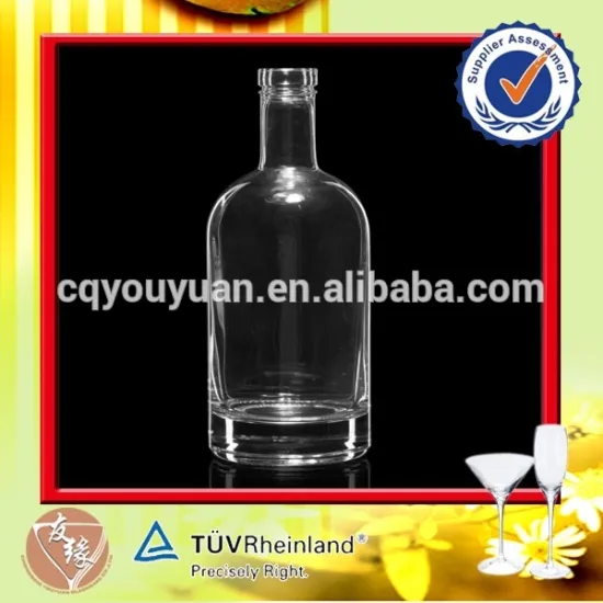 China Chongqing clear glass vodka bottle sizes prices