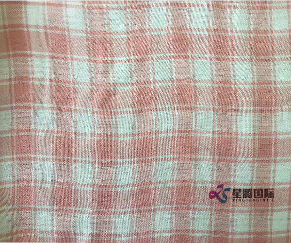 Tencel Pink Plaid Fabric