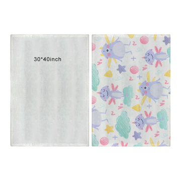 Custom Sublimation White Flannel Blanket - Subbank Wholesale Soft Cozy Baby Swaddle
