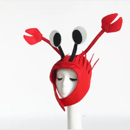 2023 Red Novelty Party Costume Hat: Child & Adult Red Crab Hat for Carnival Festival