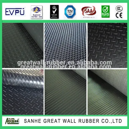 American Ribbed Rubber flooring mat /Wide Ribbed Rubber Flooring/rubber flooring mat