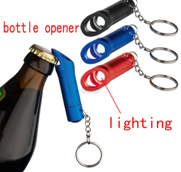 Multi-Function Aluminum Mini LED Flashlight with Bottle Opener and Keychain: Portable Gift Idea
