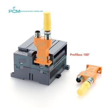 Profibus DP Programming Device: DB9 to M12 B/Coded 180 Degree Bus Connector, Compatible with Murr, Phoenix, and Siemens