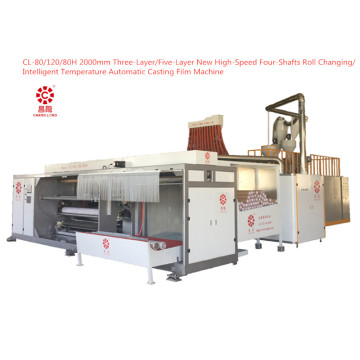 New Type Four-Shafts Roll Changing Casting Film Machine