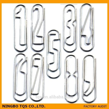 Hot Selling Fanny Number Shaped Paper Clips