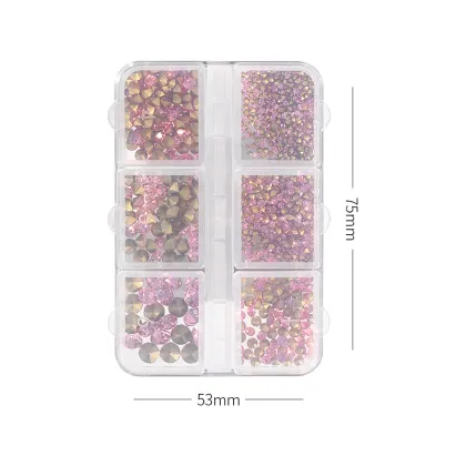 Hot Sale Nail Rhinestones Kit - 6 Sizes 3D Diamond Rhinestones for DIY Nail Art & Salon Beauty