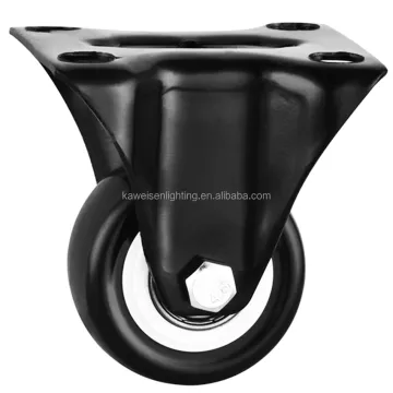 Silent 2 Inch Black PVC Caster Wheels for Noiseless Network Cabinets with Golden Diamond 50mm Rigid Casters and Double Ball Bearings