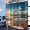 Water barrier modern shower curtains