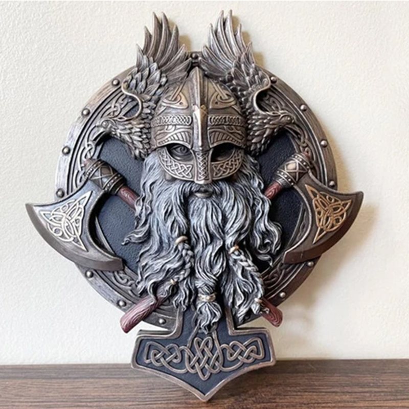 Viking Berserker Double AX Wall Art