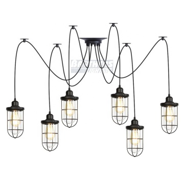 American Village Chandelier: Iron Art Ceiling Lamp Pendant for Living Rooms, Dining Rooms, and Bars