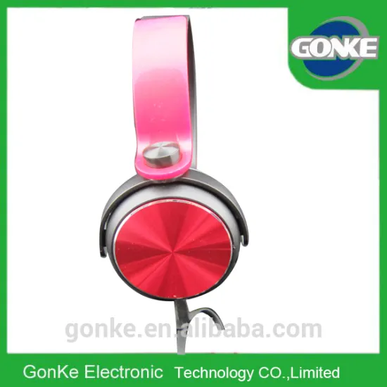 fashion bling lighted DJ Headphones for girls Pink