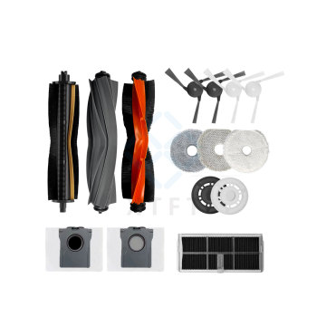 Comprehensive Dreame X40 Robot Vacuum Accessories: Rubber Brushes, Rolling Brushes, HEPA Filters, Cloth Dust Bags & Edge Brushes