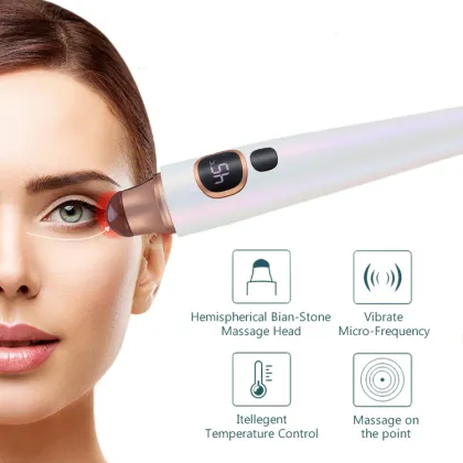 Heated Vibration Eye Massager with Gua Sha for Beauty