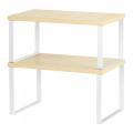 4 pacotes de madeira empilhável Kicthen Storage Shelf