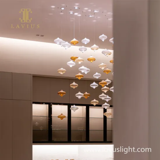 Screw cap villa chandelier Yellow and white custom chandelier Modern style chandelier