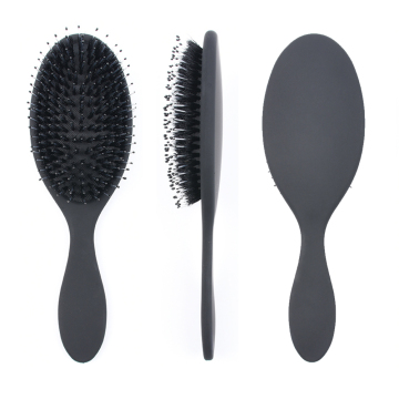 Label peribadi yang disesuaikan Fesyen Wanita Paddle Mixed Boar Bristle Hair Brush untuk Penjagaan Wig &amp; Extension