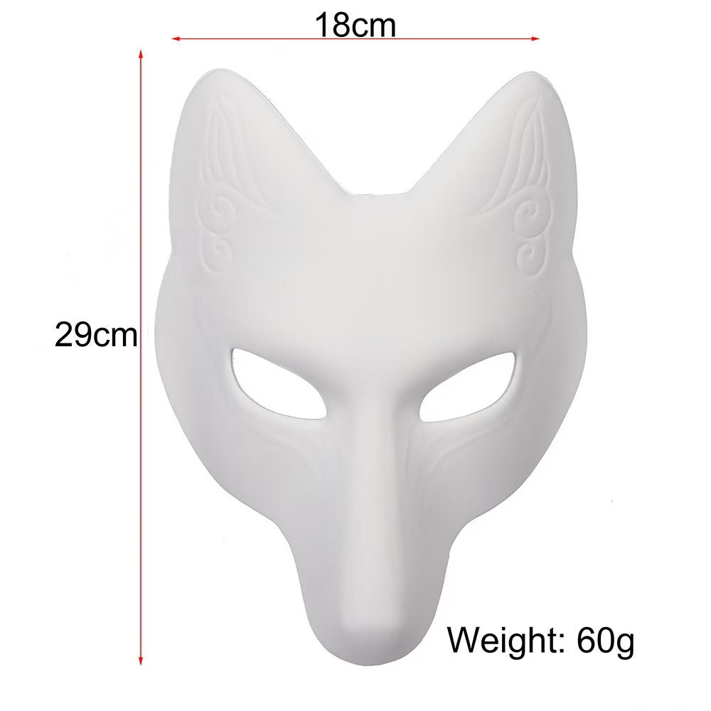 Blank Paintable Japanese Kitsune Fox Mask