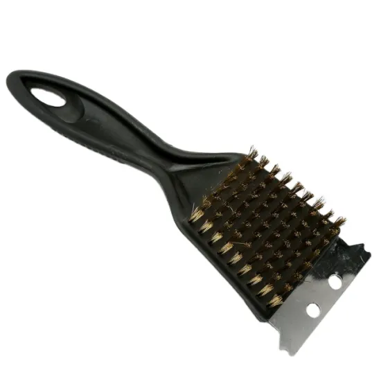 Professional 8-Inch Stainless Steel BBQ Grill Cleaner with Heat-Resistant Tip and Tail: Durable and Efficient Cooking Tool