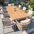 Outdoor Aluminum-Plastic-Wood Cross Table
