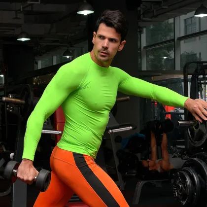 New Style Men's Exercise Running Sports Tights Corset Quick Dry Clothes