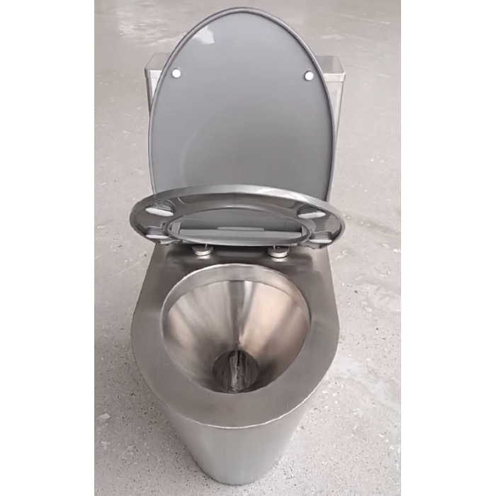 Robuste Toilette aus Edelstahl für eine lange Nutzungsdauer