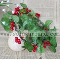 Berry &amp; Green Leaves Garland Floral Bridal Headband Accessoires pour bandeau