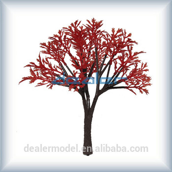 Red Architectrual model tree,70mm,plastic model tree,scale model tree,decorative model tree