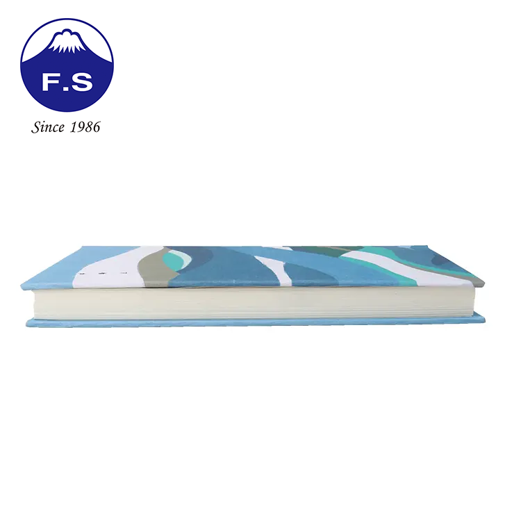 Custom Silk Printing Hardcover Recycle Paper Fabric Planner