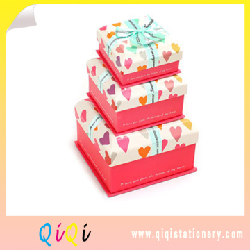 fashion high gift printed packaging square cardboard box with lid