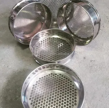 Stainless Steel Perforated Round Hole Test Sieve 0.5mm-5mm