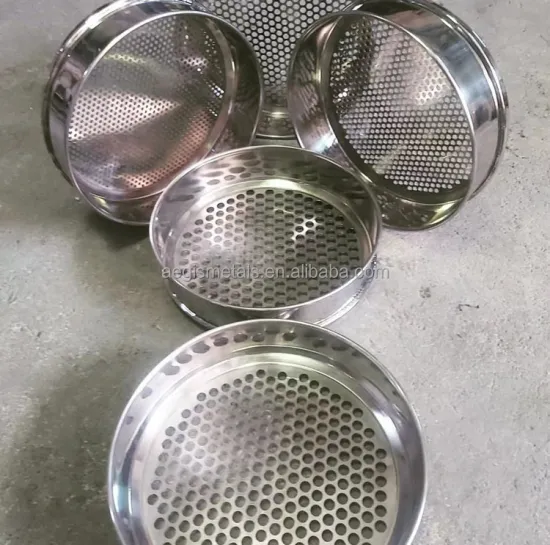 Stainless Steel Perforated Round Hole Test Sieve 0.5mm-5mm