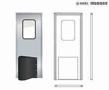 Stainless steel collision free door (double glazed window)