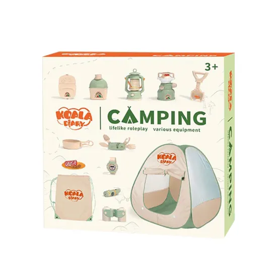 13 Pcs Kids Pretend Play Tents & Outdoor Toys Set with Accessories
