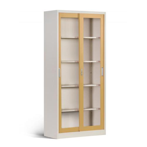 Lockable Glass Door Storage Bookcase Office Cabinets