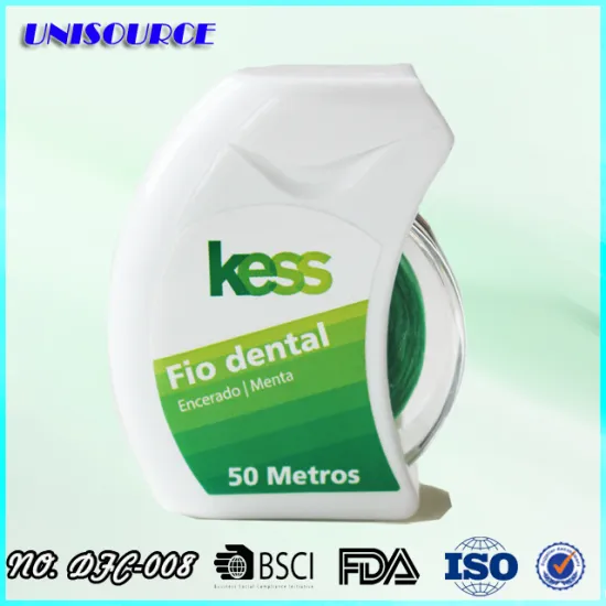 50M length plastic container waxed dental floss