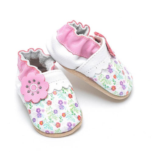 Zapatos Bebé Piel Suave Flores