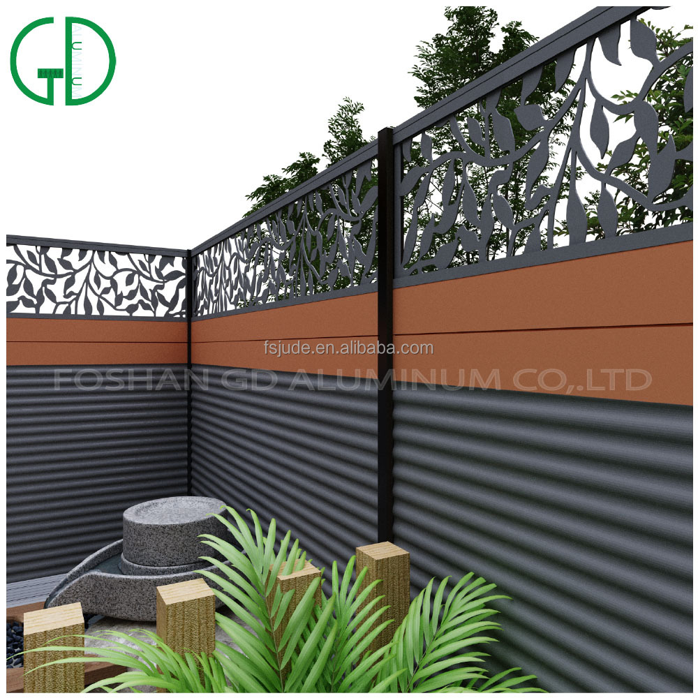 Gd Aluminium Hot Sale Decorative Garden Pool Horse Wood Panel Aluminum Fence3