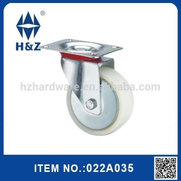 White steel industrial wheel caster