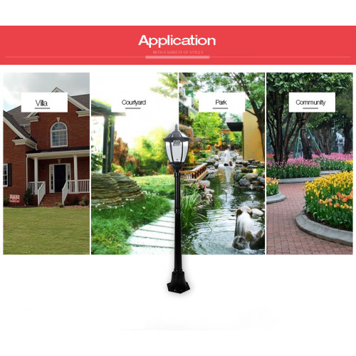 Solar Outdoor Lantern Garden Street Post Lighting
