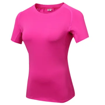 Custom Logo Quick Dry Sport Fitness T-Shirt for Women Gym