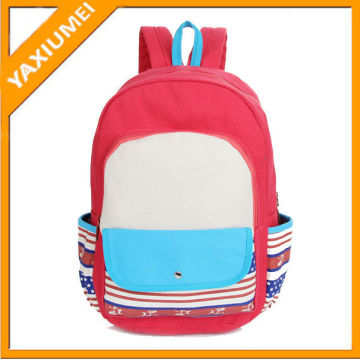 Factory price trendy leisure canvas bags backpack
