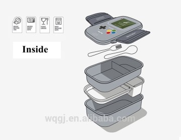 High Quality Camera/Rock/Game Double Lunch Box Microwave Cute Lunch Box
