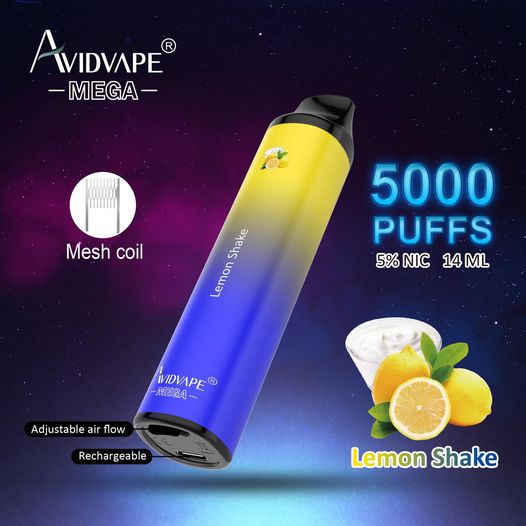 Vape descartável recarregável 5000 Pufos 5%