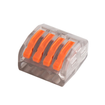 PCT-214T Transparent Cage Spring Terminal Block