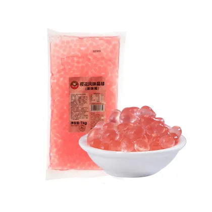 1kg Sakura Crystal Boba Pearls: Konjac Boba for Drinks